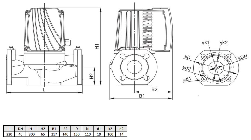 Фото Циркуляционный насос WELLMIX WRE BASIC 40-120F_220V 2