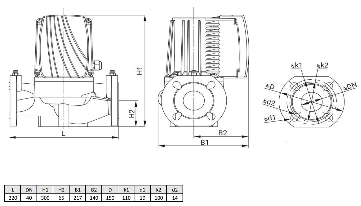 Фото Циркуляционный насос WELLMIX WRE BASIC 40-180 F_220V 2