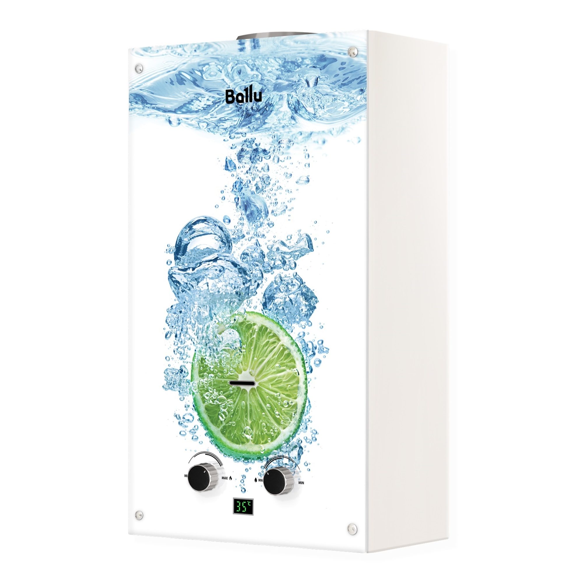 Колонка газовая Ballu GWH 10 FIERY GLASS LIME