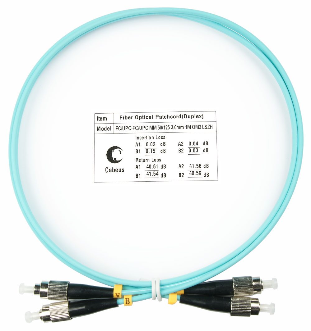 Оптический патч-корд FC-FC Cabeus FOP-50-FC-FC-1M