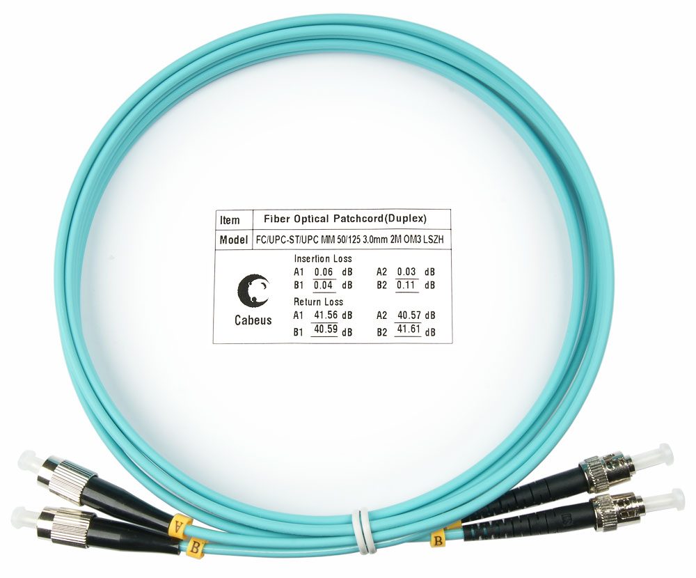 Оптический патч-корд Cabeus FOP-50-FC-ST-1,5M
