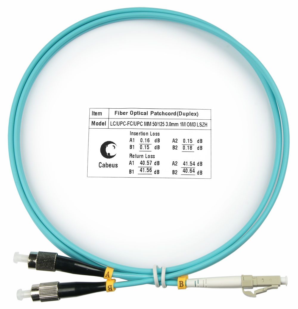 Оптический патч-корд LC-FC Cabeus FOP-50-LC-FC-1M