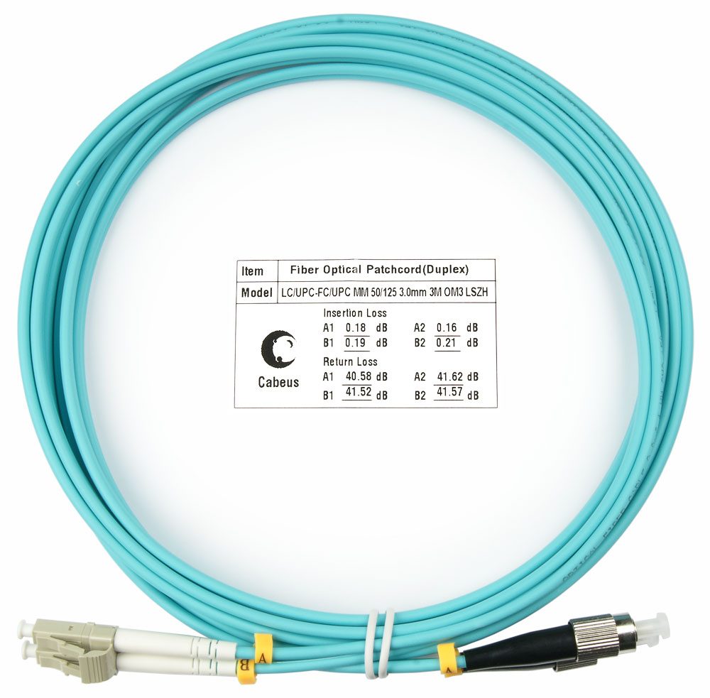 Оптический патч-корд LC-FC Cabeus FOP-50-LC-FC-3M
