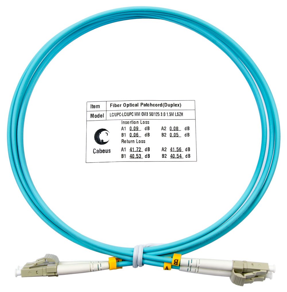Оптический патч-корд Cabeus FOP-50-LC-LC-1,5M