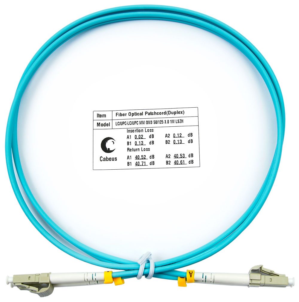 Оптический патч-корд LC-LC Cabeus FOP-50-LC-LC-1M
