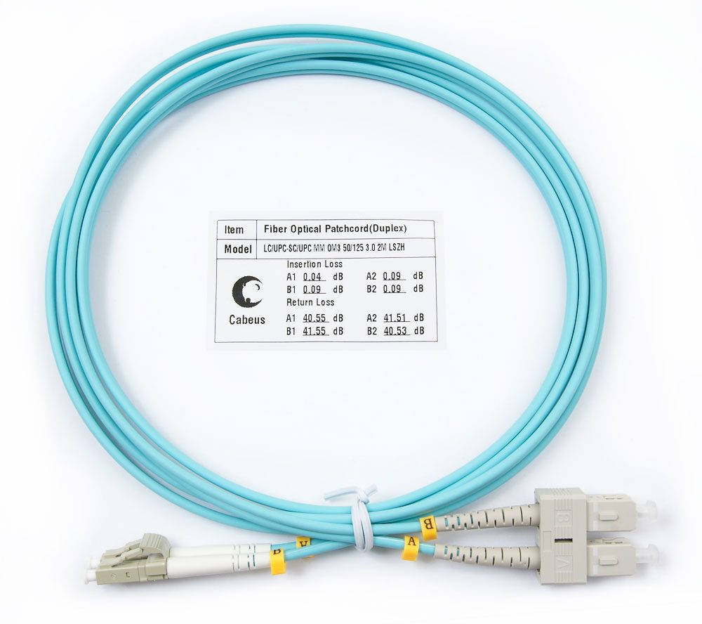 Оптический патч-корд Cabeus FOP-50-LC-SC-1,5M