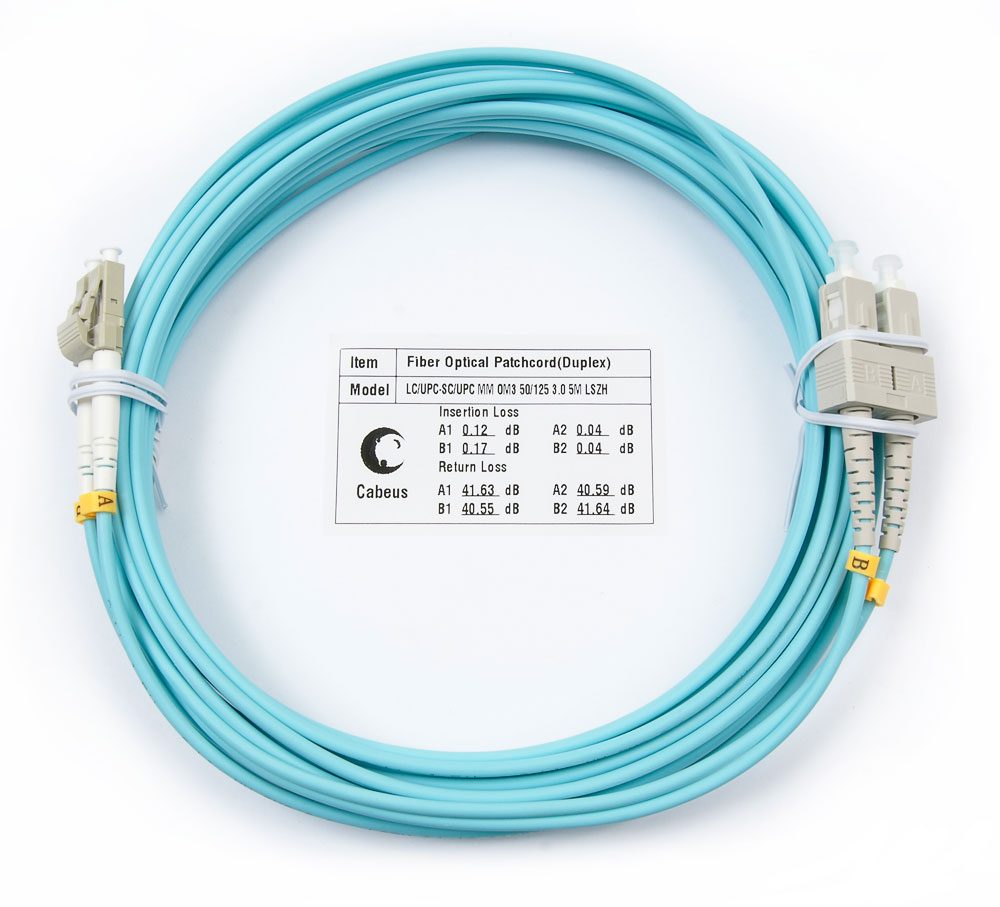 Оптический патч-корд LC-SC Cabeus FOP-50-LC-SC-5M
