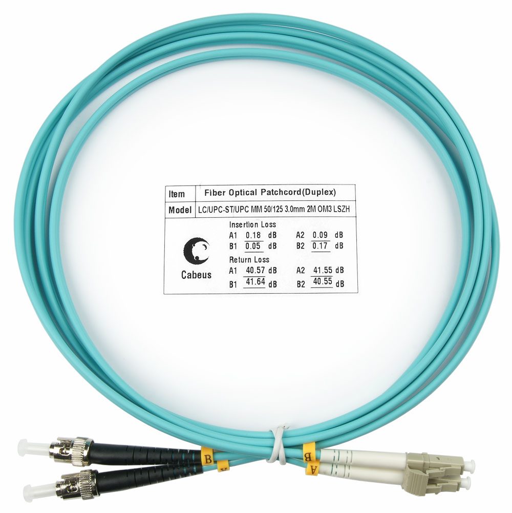 Оптический патч-корд LC-ST Cabeus FOP-50-LC-ST-2M