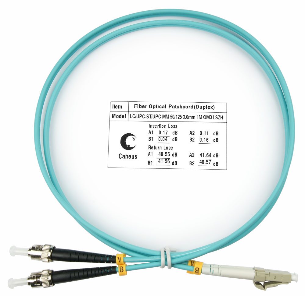 Оптический патч-корд LC-ST Cabeus FOP-50-LC-ST-1M