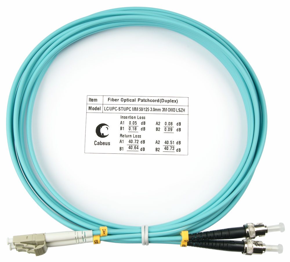 Оптический патч-корд LC-ST Cabeus FOP-50-LC-ST-3M