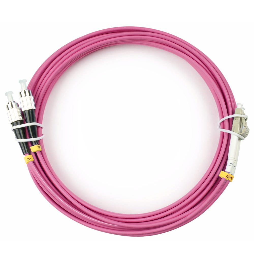 Оптический патч-корд Cabeus FOP-50-OM4-LC-FC-5M