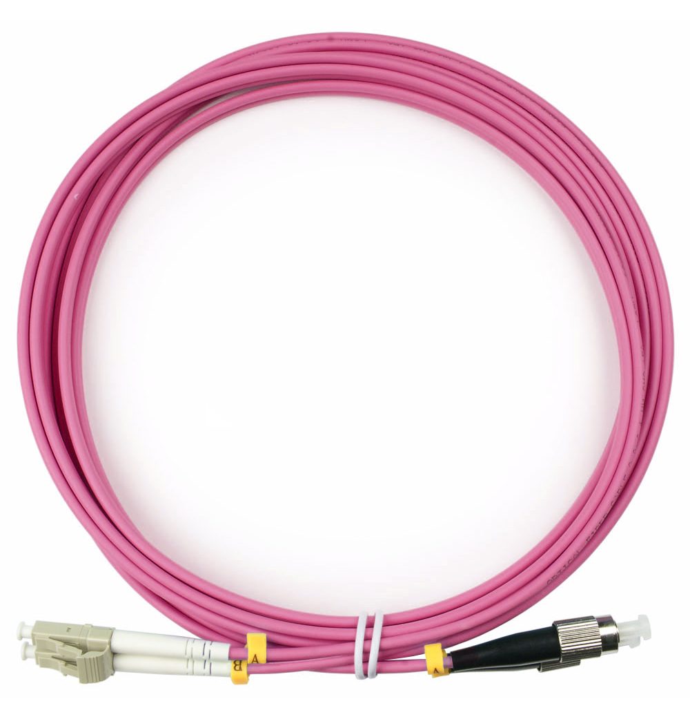 Оптический патч-корд Cabeus FOP-50-OM4-LC-FC-3M
