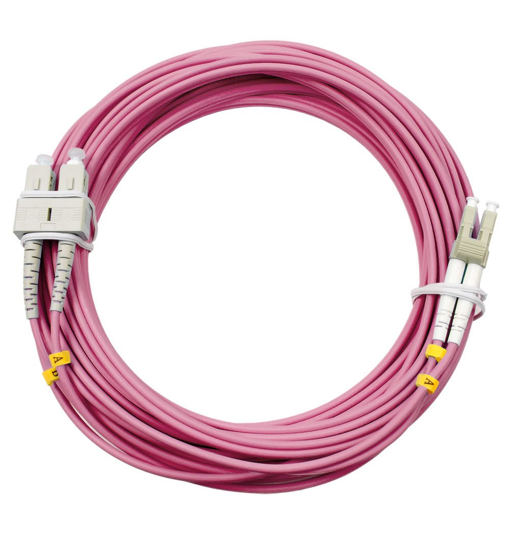 Оптический патч-корд Cabeus FOP-50-OM4-LC-SC-25M