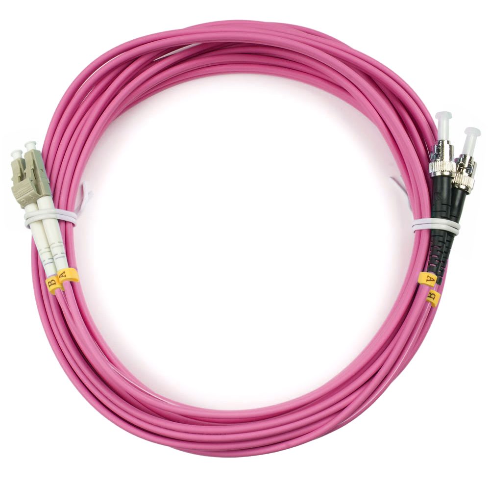 Оптический патч-корд Cabeus FOP-50-OM4-LC-ST-15M