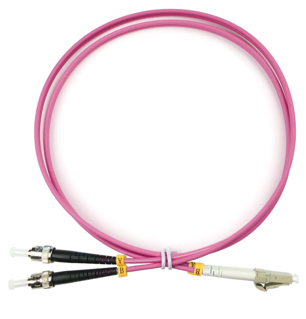 Оптический патч-корд Cabeus FOP-50-OM4-LC-ST-1M