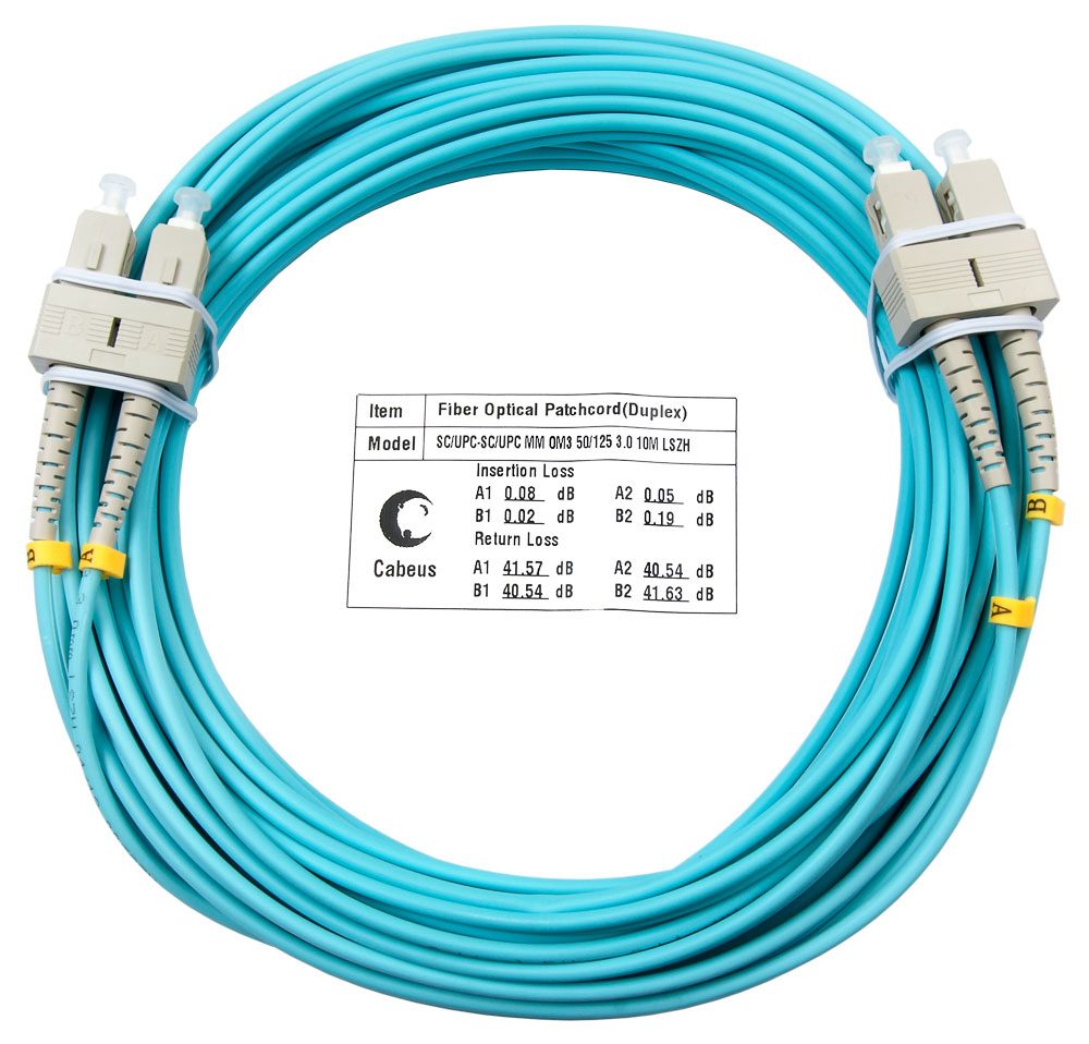 Оптический патч-корд SC-SC Cabeus FOP-50-SC-SC-20M