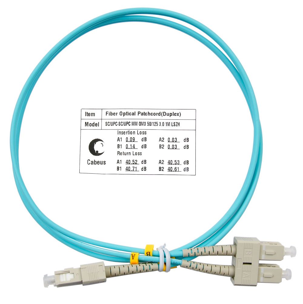 Оптический патч-корд SC-SC Cabeus FOP-50-SC-SC-1M
