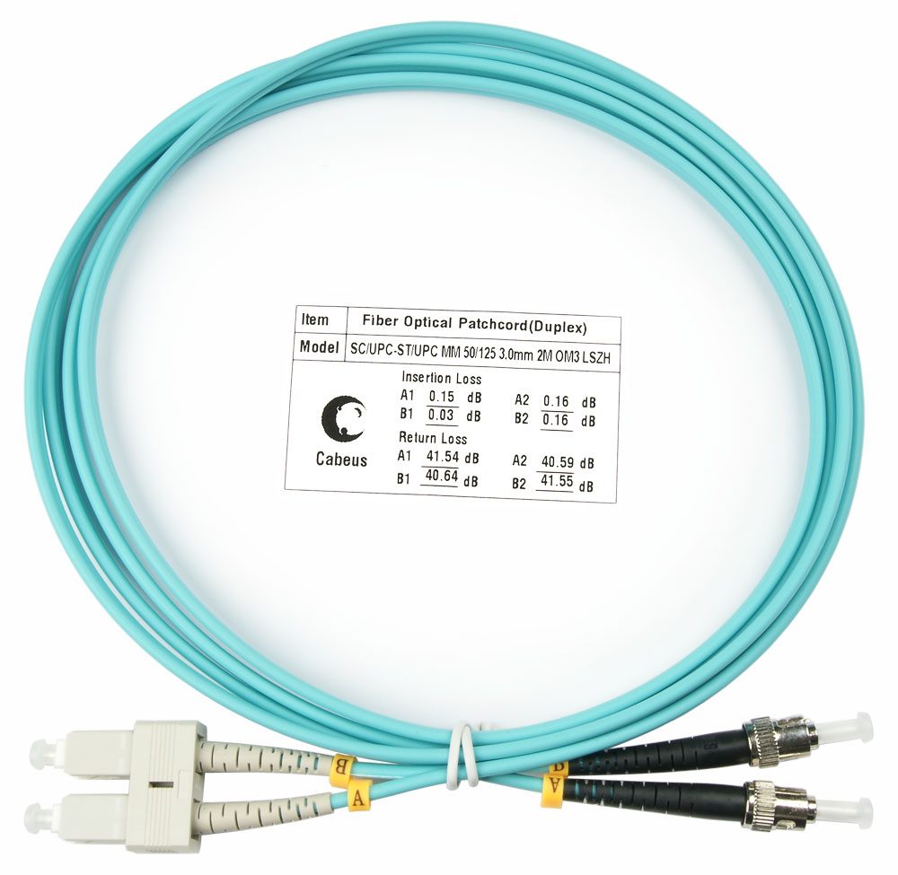 Оптический патч-корд SC-ST Cabeus FOP-50-SC-ST-2M