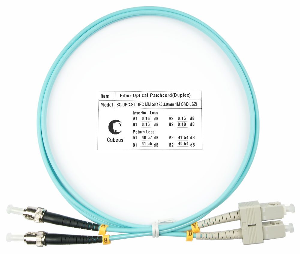 Оптический патч-корд SC-ST Cabeus FOP-50-SC-ST-1M