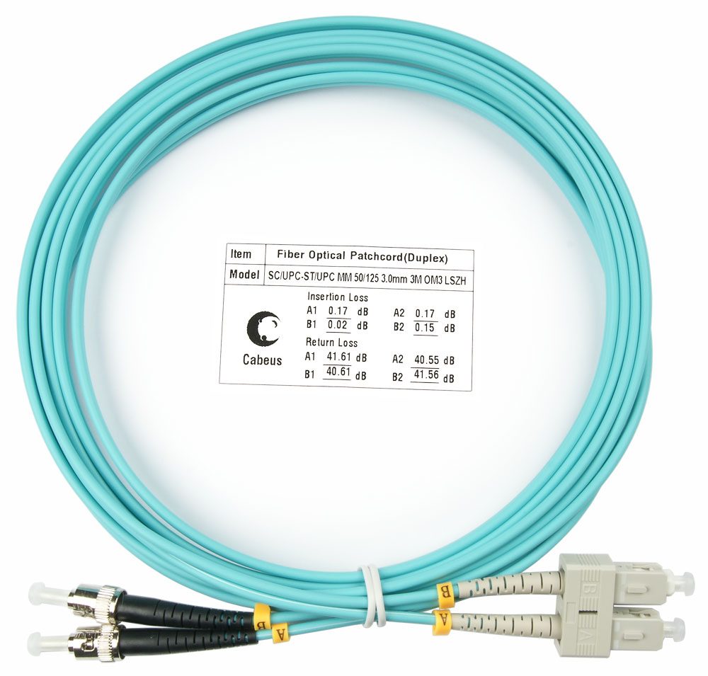Оптический патч-корд SC-ST Cabeus FOP-50-SC-ST-3M