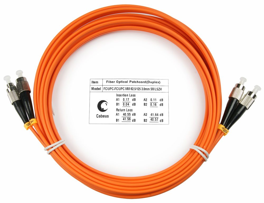 Оптический патч-корд FC-FC Cabeus FOP-62-FC-FC-10M