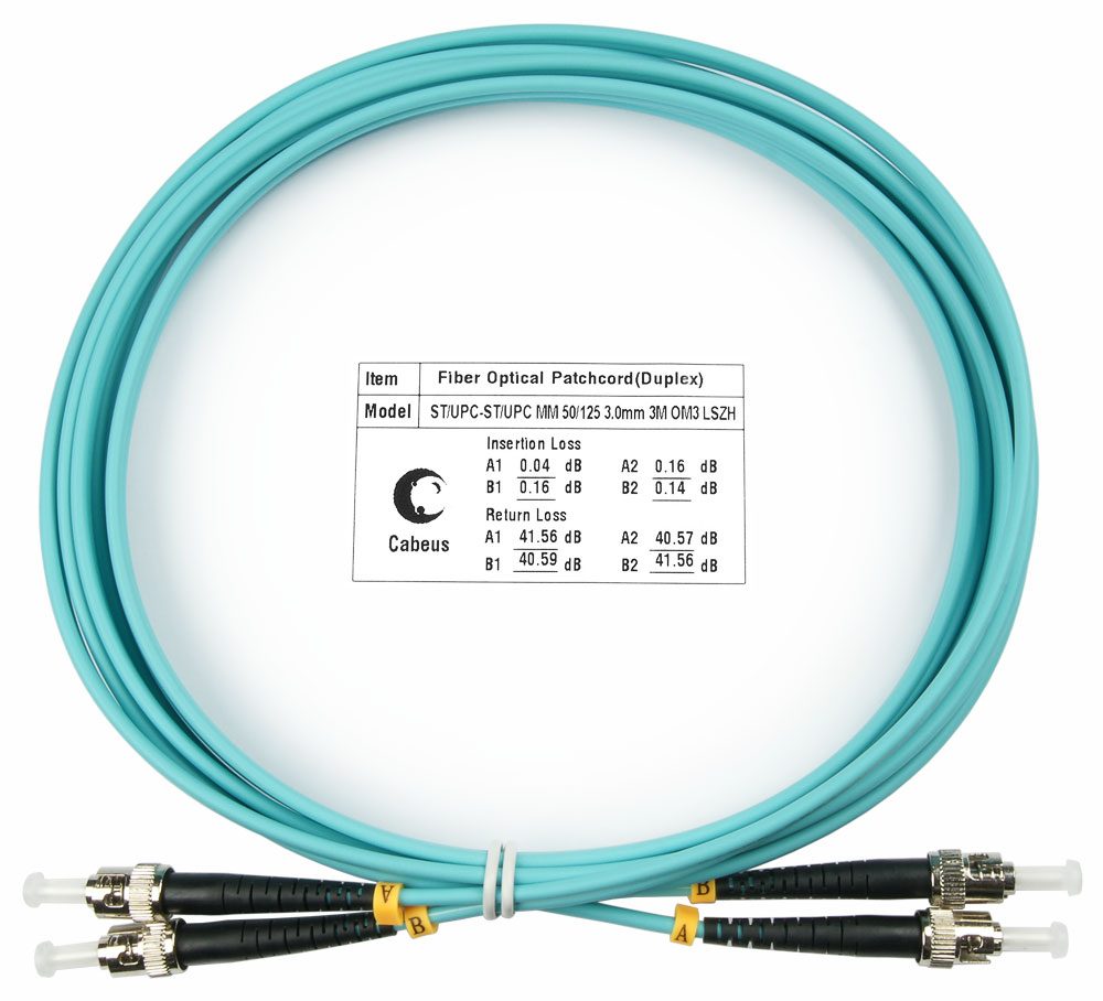 Оптический патч-корд ST-ST Cabeus FOP-50-ST-ST-3M