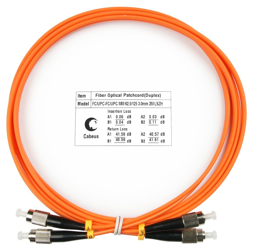 Оптический патч-корд FC-FC Cabeus FOP-62-FC-FC-2M