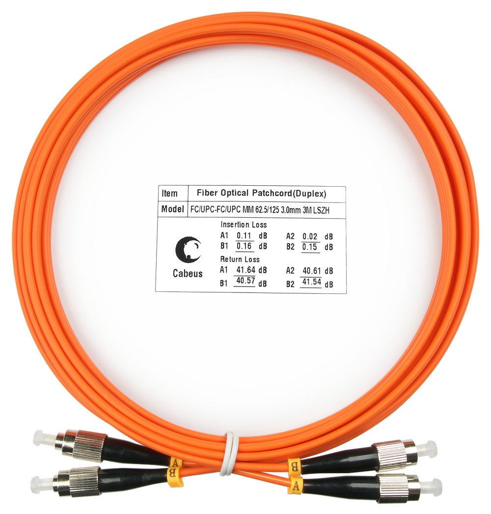 Оптический патч-корд FC-FC Cabeus FOP-62-FC-FC-3M