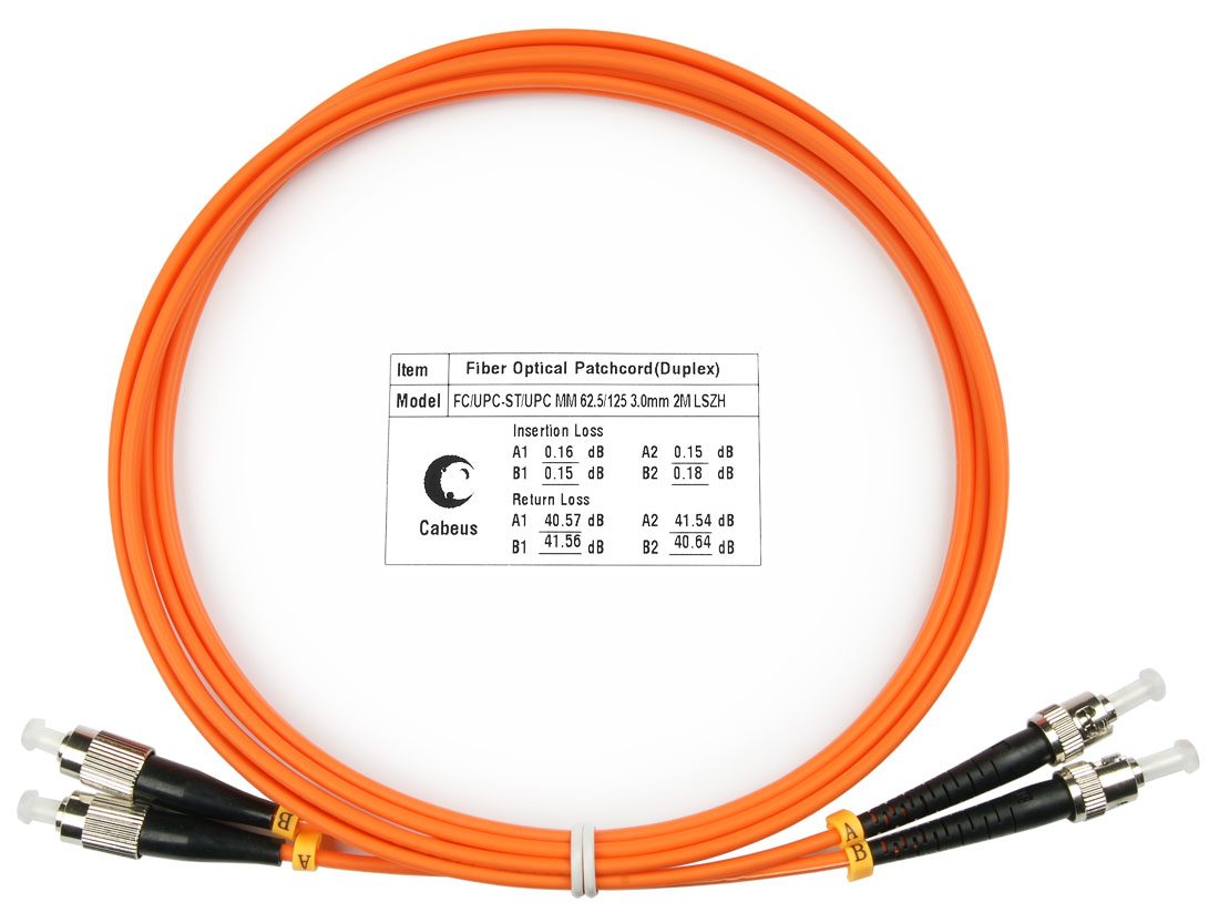Оптический патч-корд Cabeus FOP-62-FC-ST-1,5M