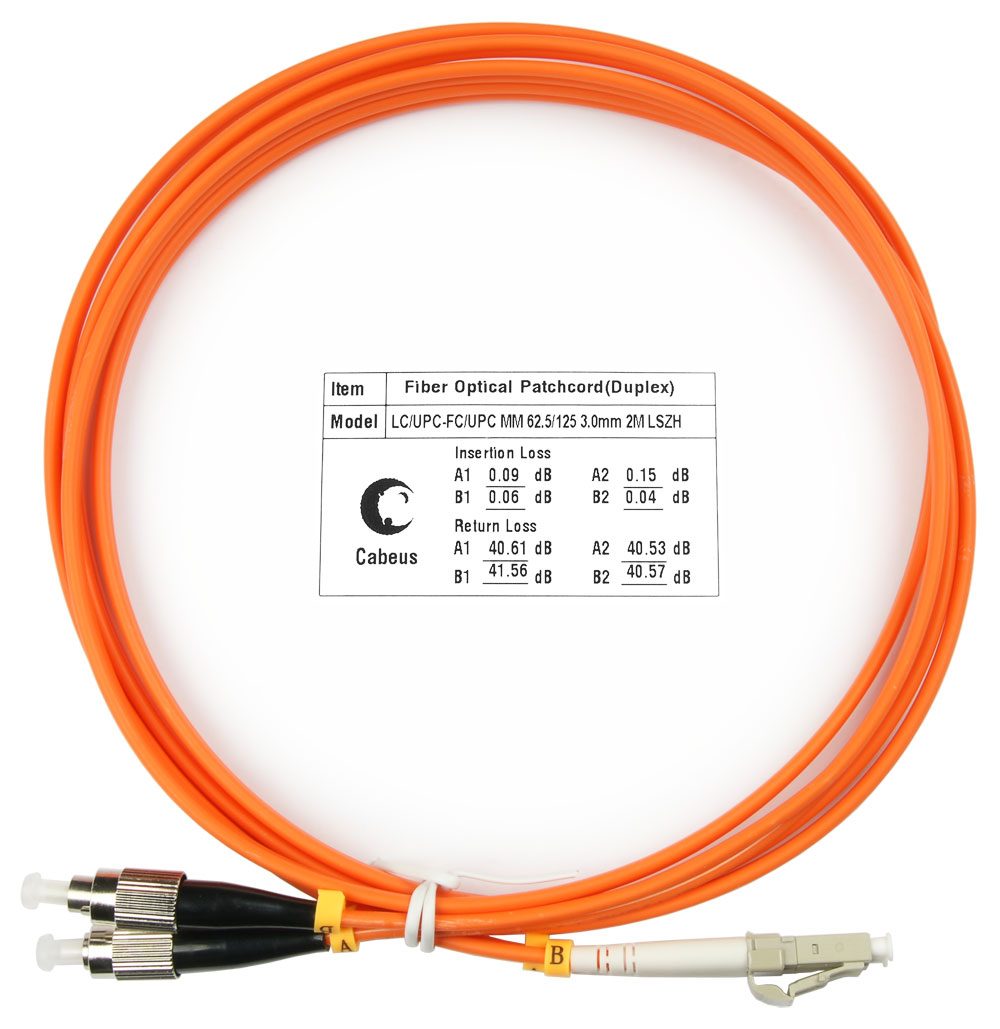 Оптический патч-корд Cabeus FOP-62-LC-FC-1,5M