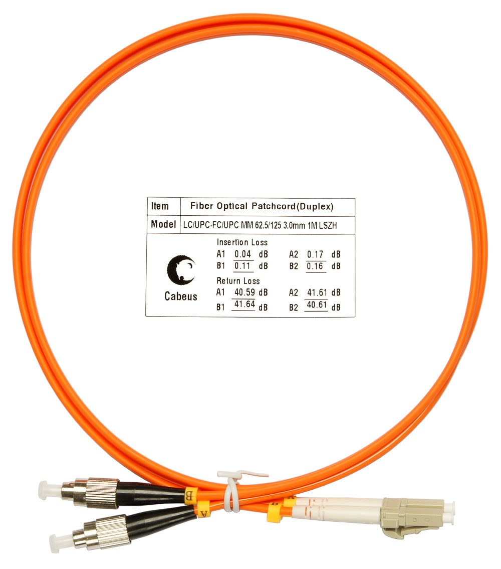 Оптический патч-корд LC-FC Cabeus FOP-62-LC-FC-1M
