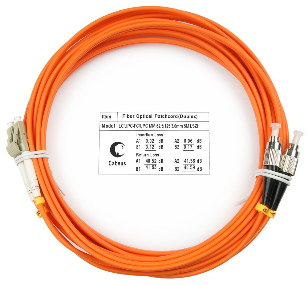 Оптический патч-корд LC-FC Cabeus FOP-62-LC-FC-5M