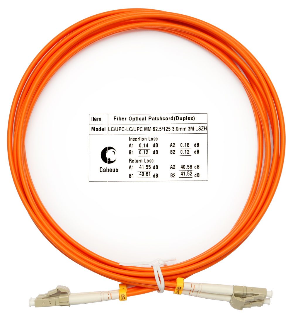Оптический патч-корд LC-LC Cabeus FOP-62-LC-LC-3M