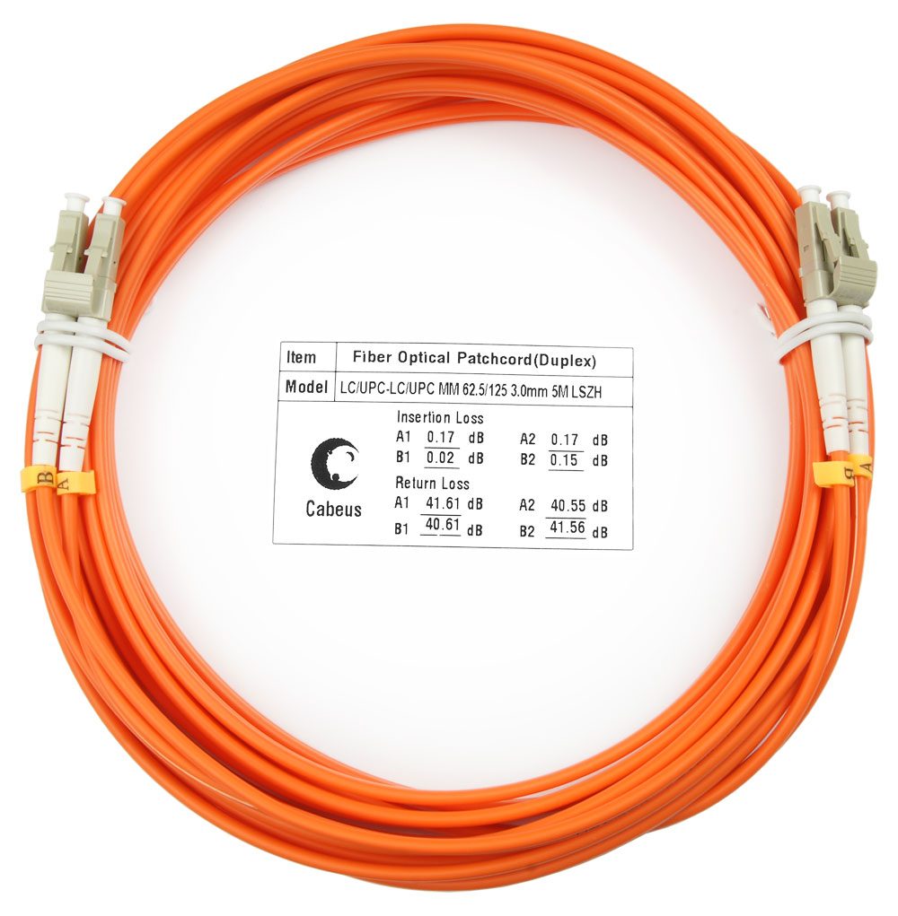 Оптический патч-корд LC-LC Cabeus FOP-62-LC-LC-7M
