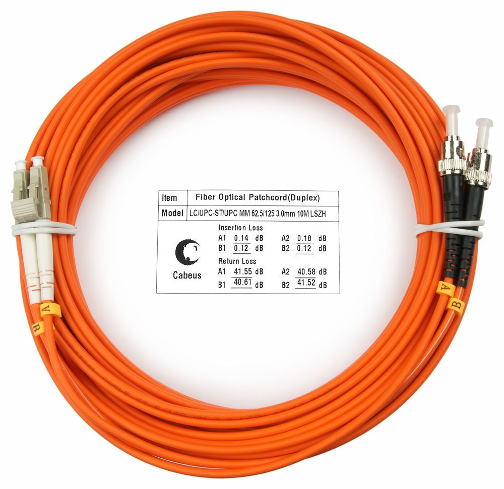 Оптический патч-корд LC-ST Cabeus FOP-62-LC-ST-15M