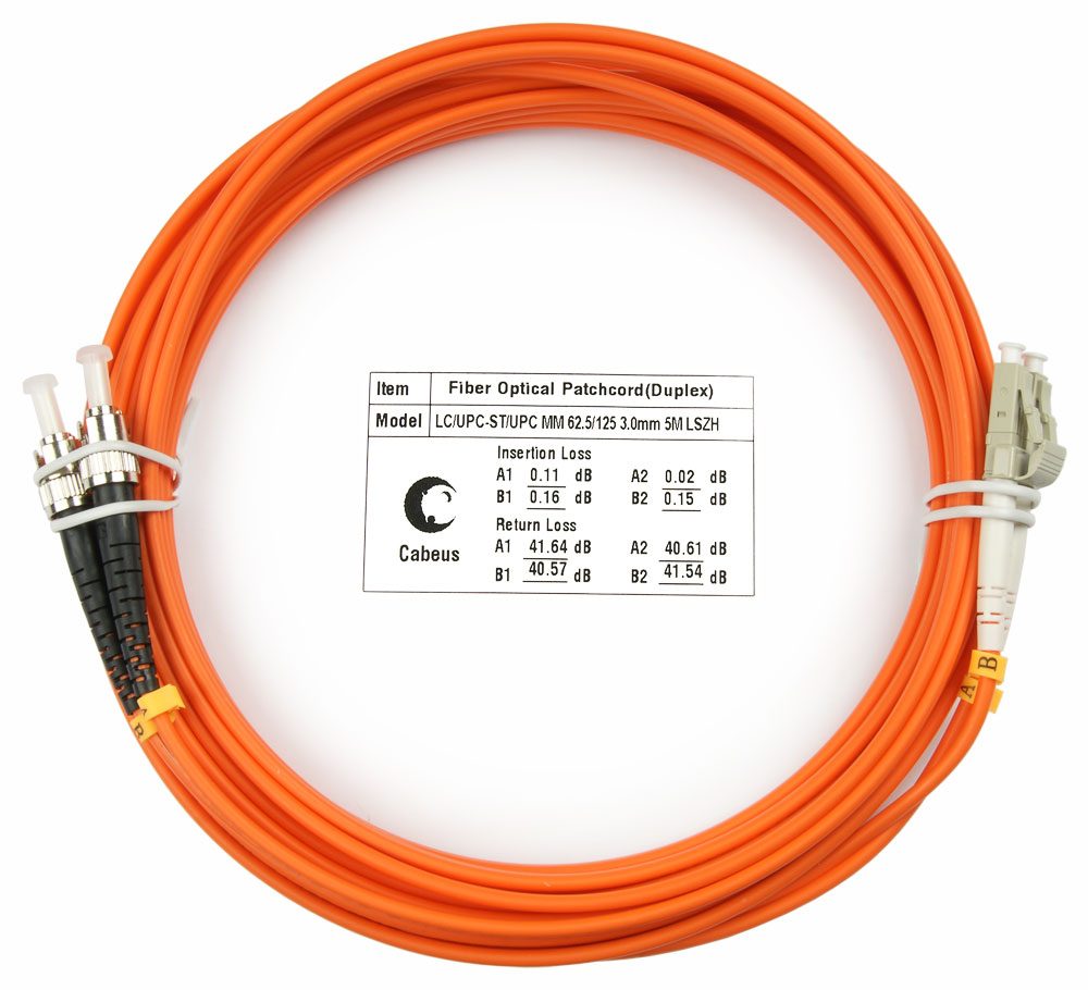 Оптический патч-корд LC-ST Cabeus FOP-62-LC-ST-7M