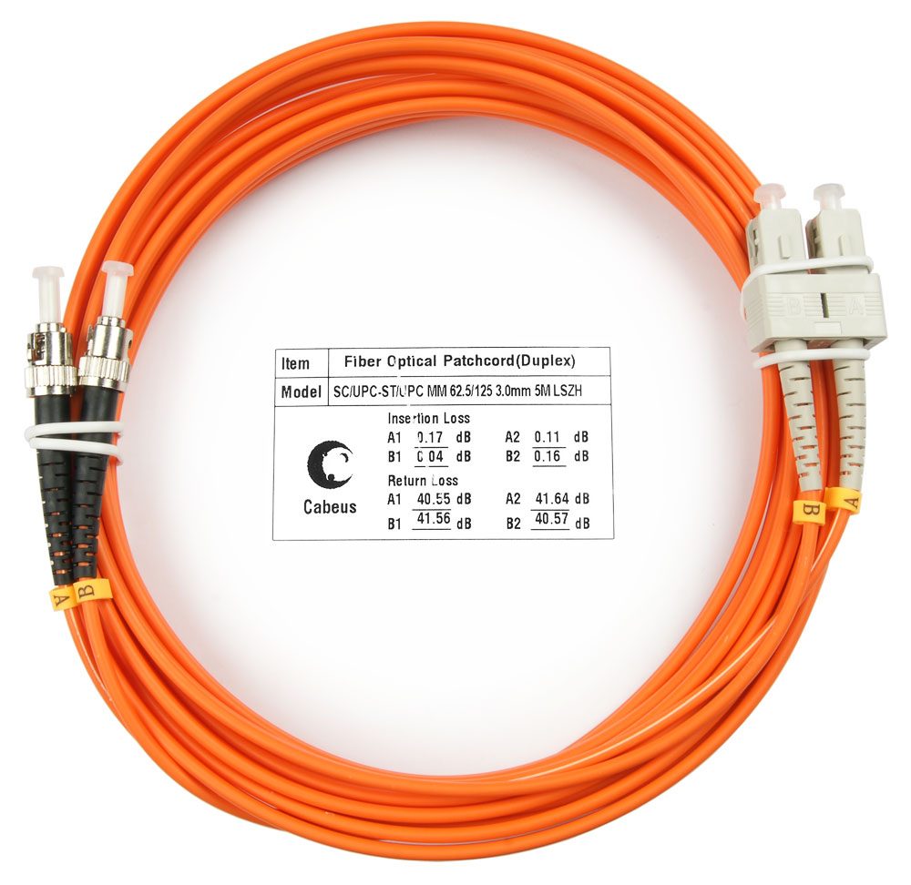 Оптический патч-корд SC-ST Cabeus FOP-62-SC-ST-5M