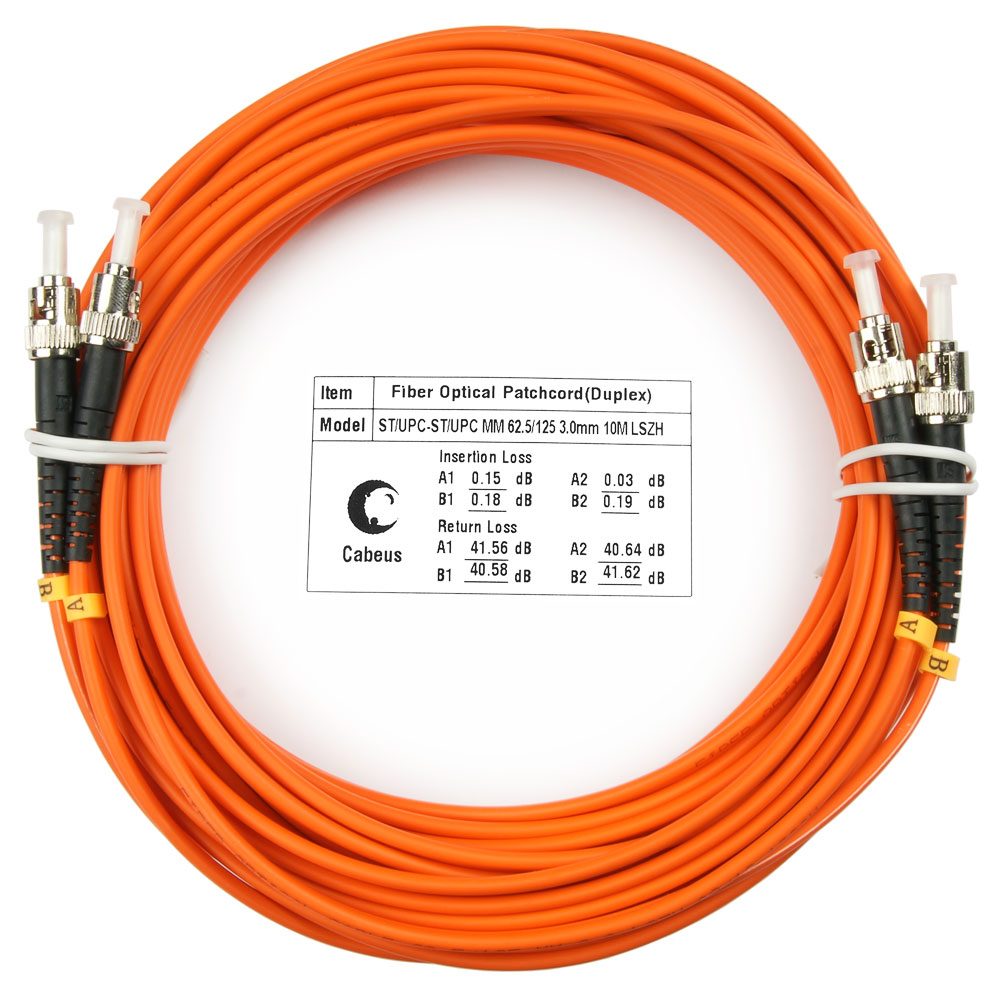 Оптический патч-корд ST-ST Cabeus FOP-62-ST-ST-10M