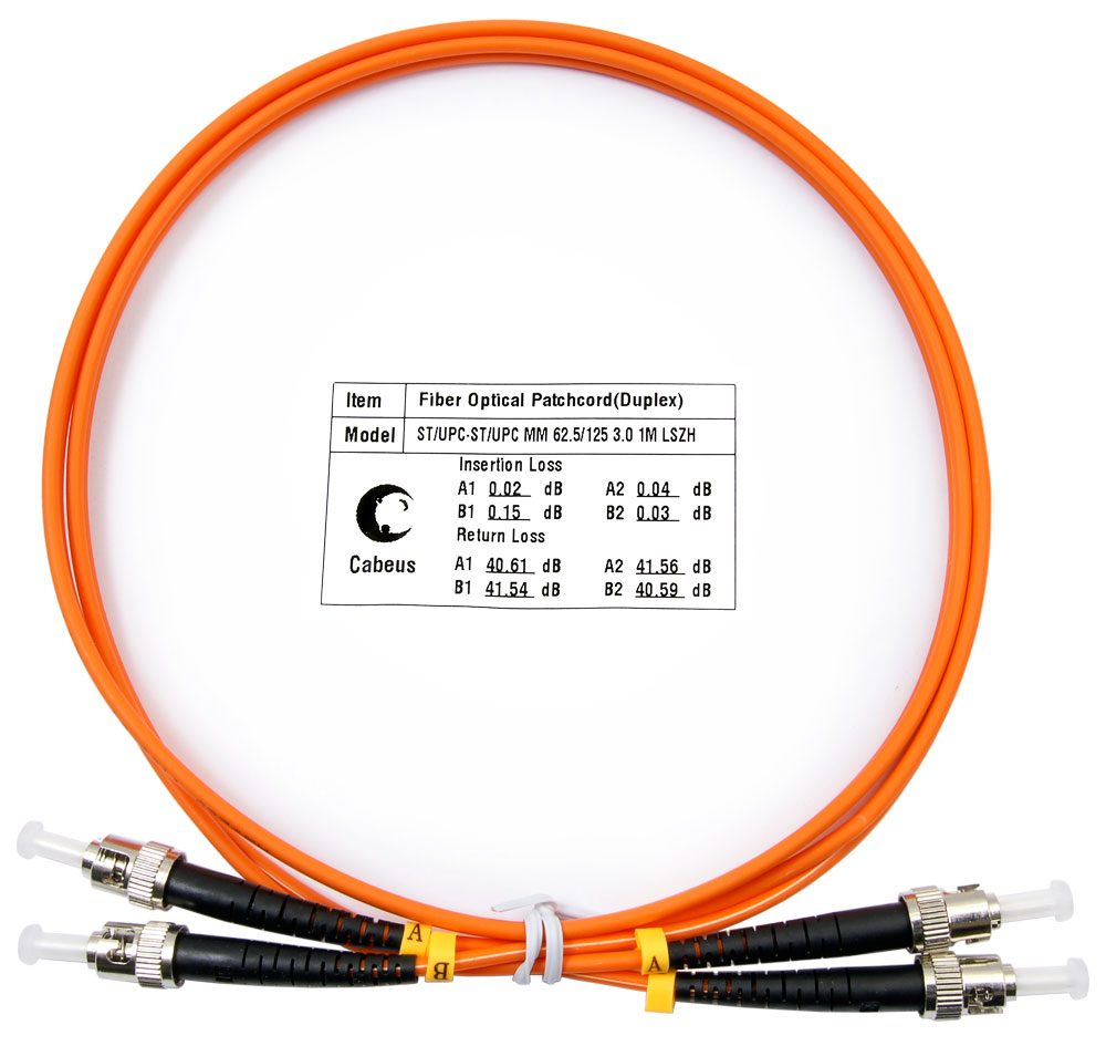 Оптический патч-корд ST-ST Cabeus FOP-62-ST-ST-1M