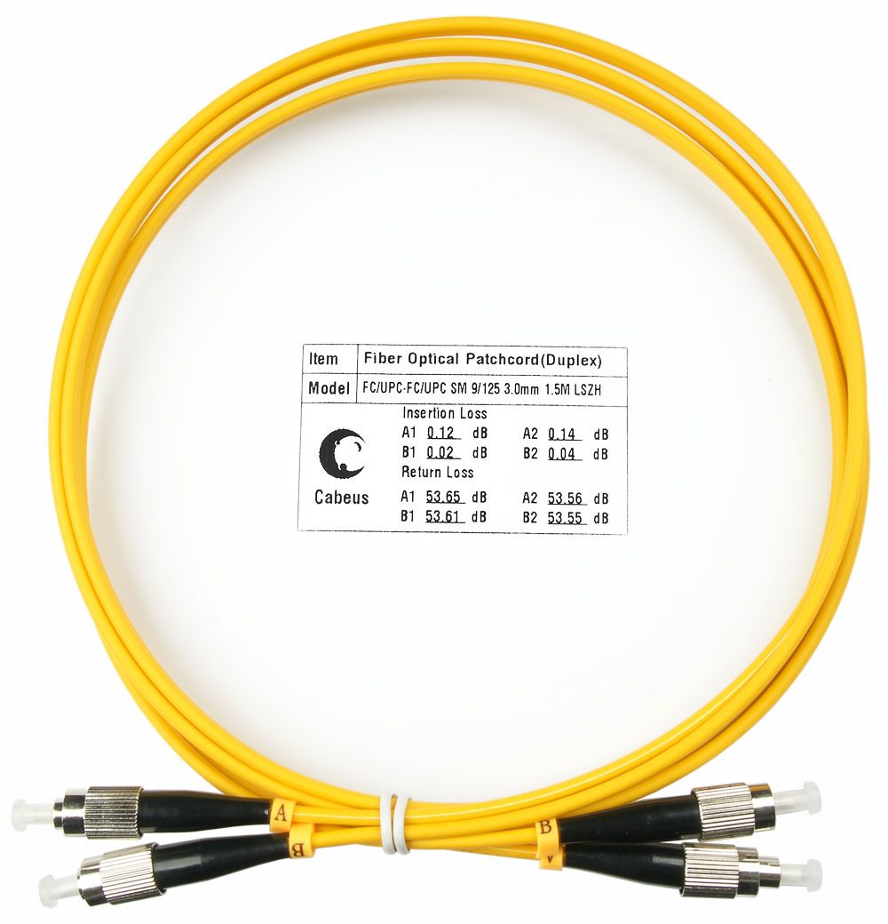 Оптический патч-корд Cabeus FOP(D)-9-FC-FC-1,5M