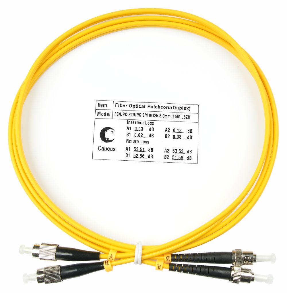 Оптический патч-корд Cabeus FOP(D)-9-FC-ST-1,5M
