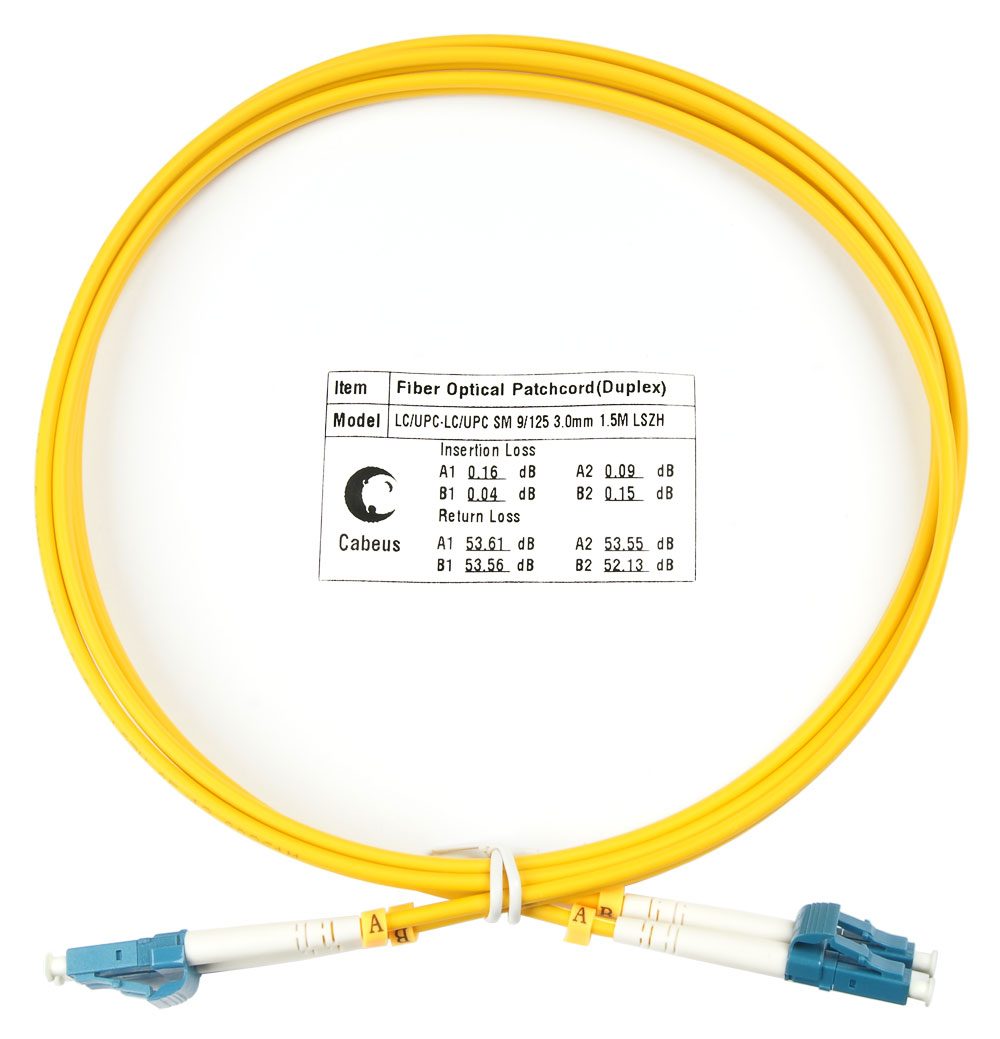 Оптический патч-корд LC-LC Cabeus FOP(D)-9-LC-LC-1