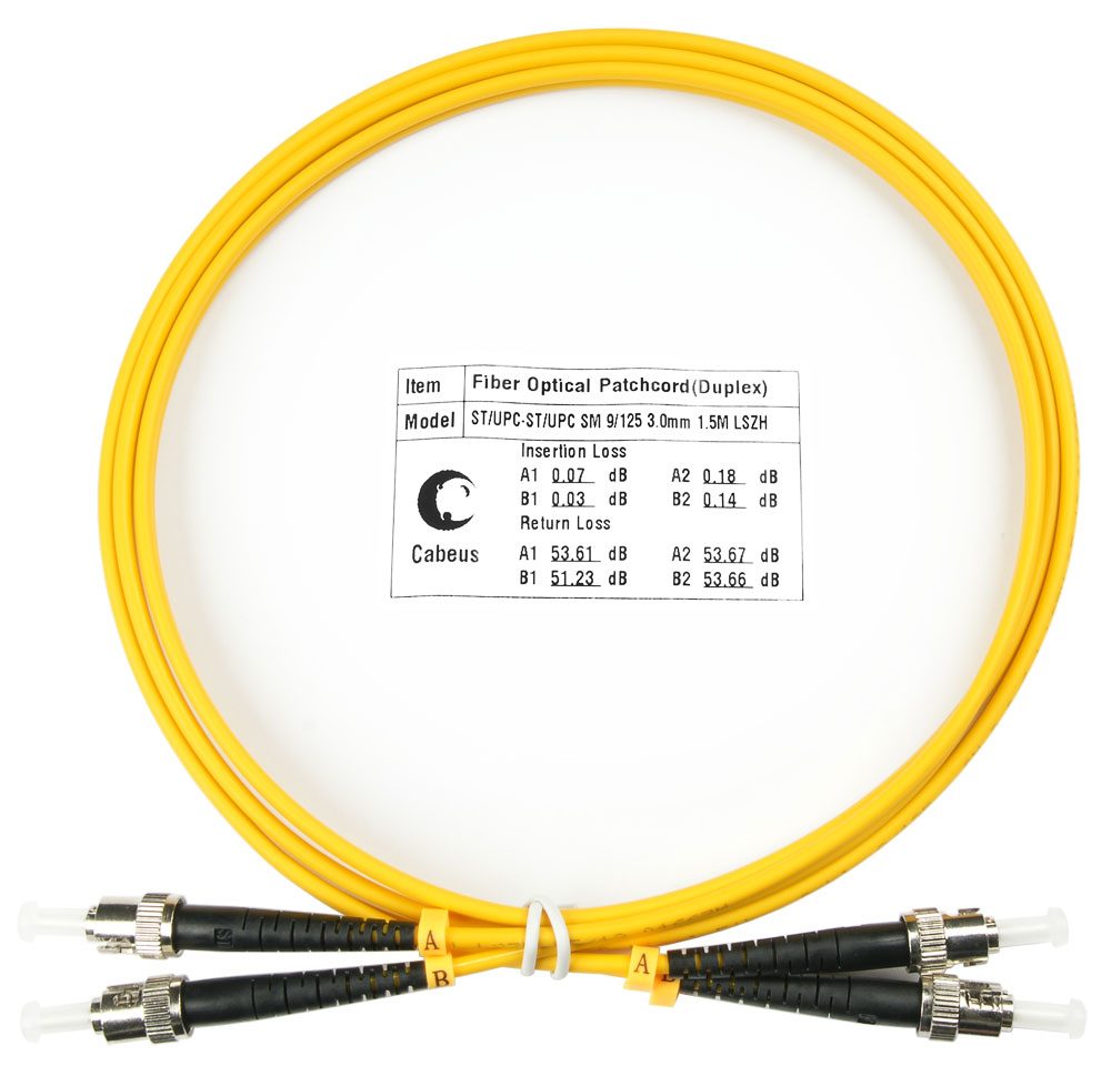 Оптический патч-корд Cabeus FOP(D)-9-ST-ST-1,5M