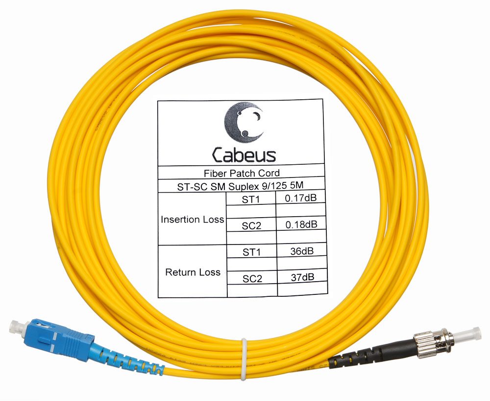 Оптический патч-корд Cabeus FOP(S)-9-SC-ST-5M