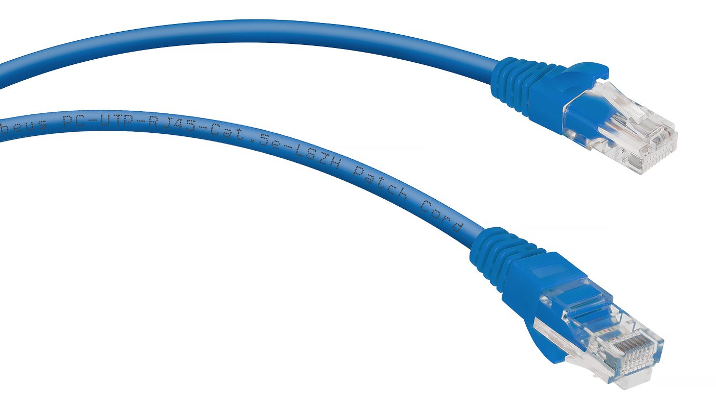 Патч-корд Cabeus PC-UTP-RJ45-CAT.5E-5M-BL-LSZH