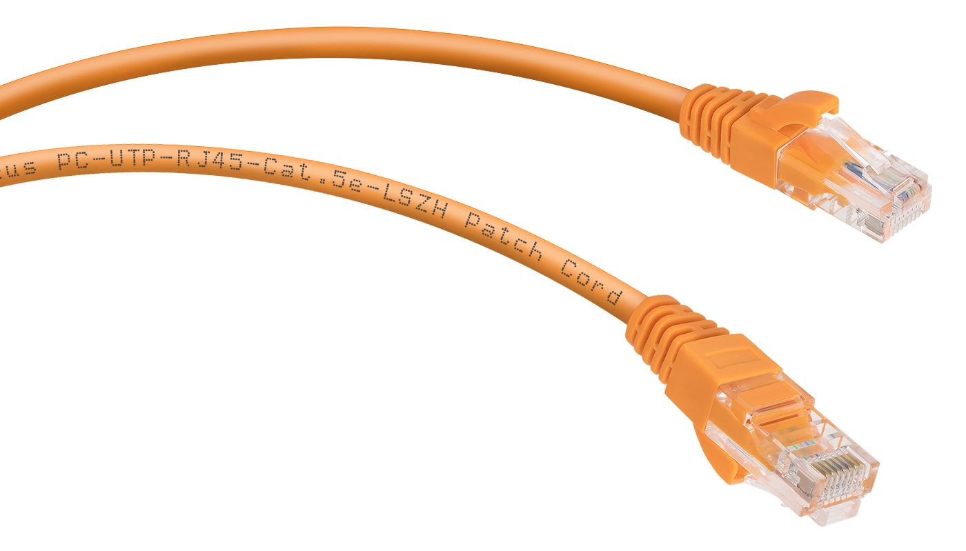 Патч-корд Cabeus PC-UTP-RJ45-CAT.5E-5M-OR-LSZH