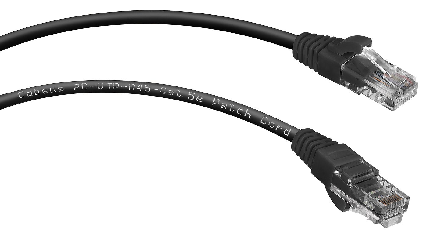 Патч-корд Rj-45 Cabeus PC-UTP-RJ45-CAT.5E-5M-BK