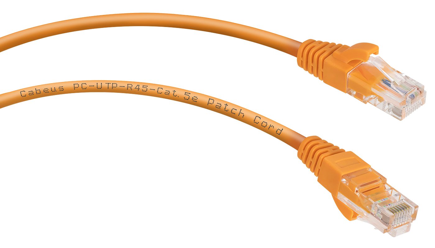 Патч-корд Rj-45 Cabeus PC-UTP-RJ45-CAT.5E-5M-OR