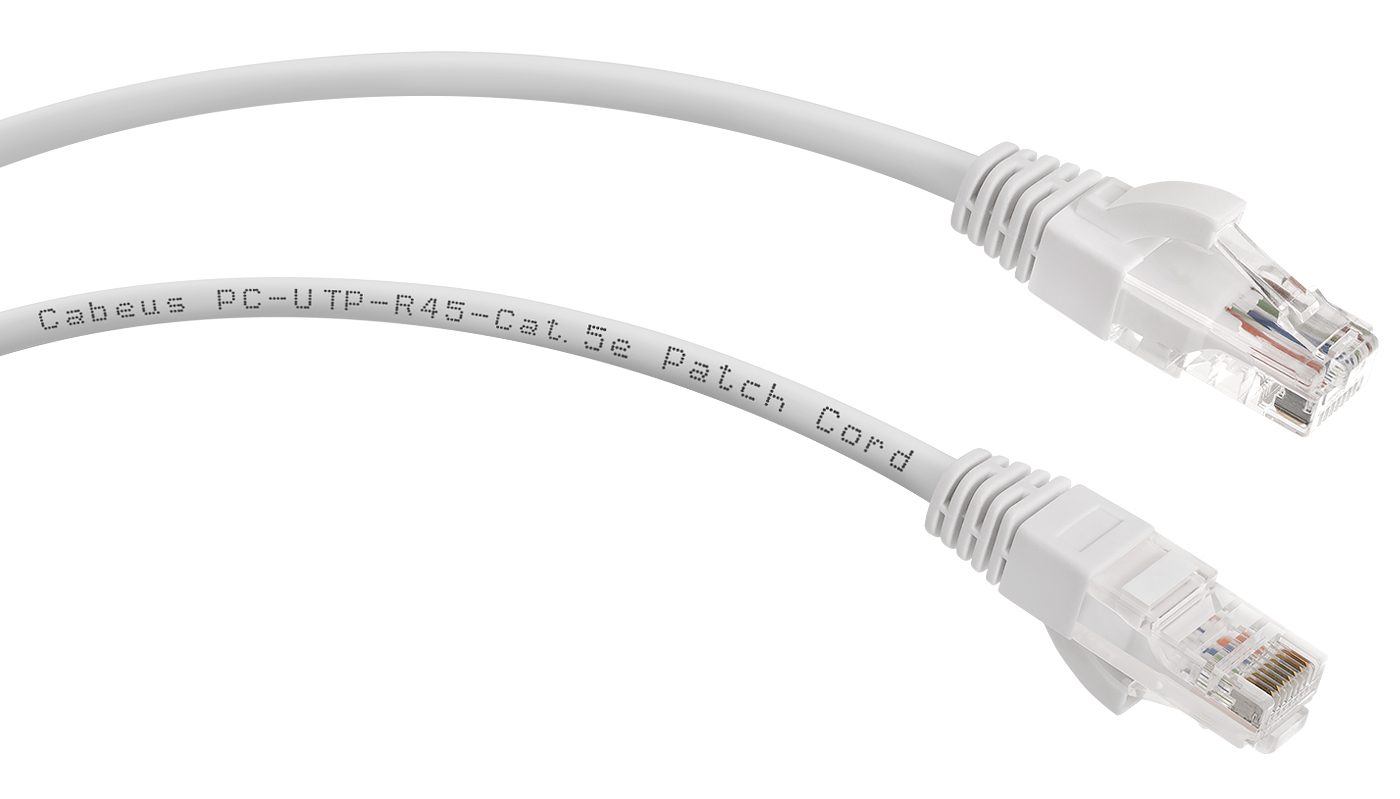 Патч-корд Rj-45 Cabeus PC-UTP-RJ45-CAT.5E-5M-WH