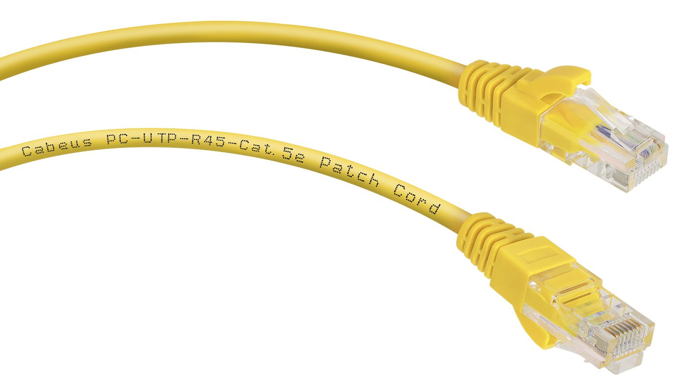 Патч-корд Rj-45 Cabeus PC-UTP-RJ45-CAT.5E-5M-YL